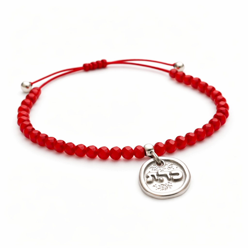 Pulsera Cábala Medalla Roja
